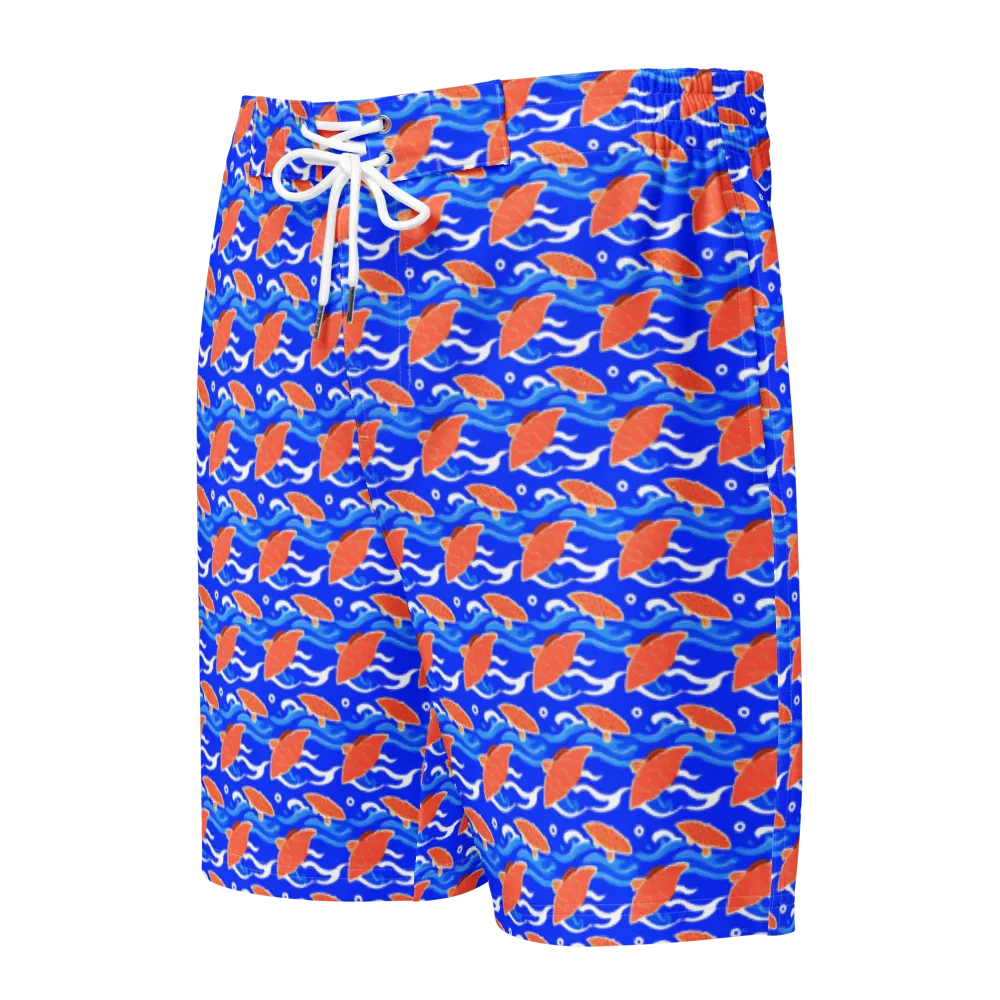 Neon River on Men's Board Shorts — Front