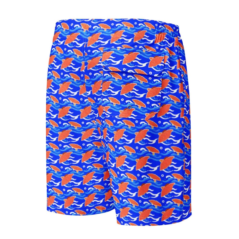 Neon River on Men's Board Shorts — Back