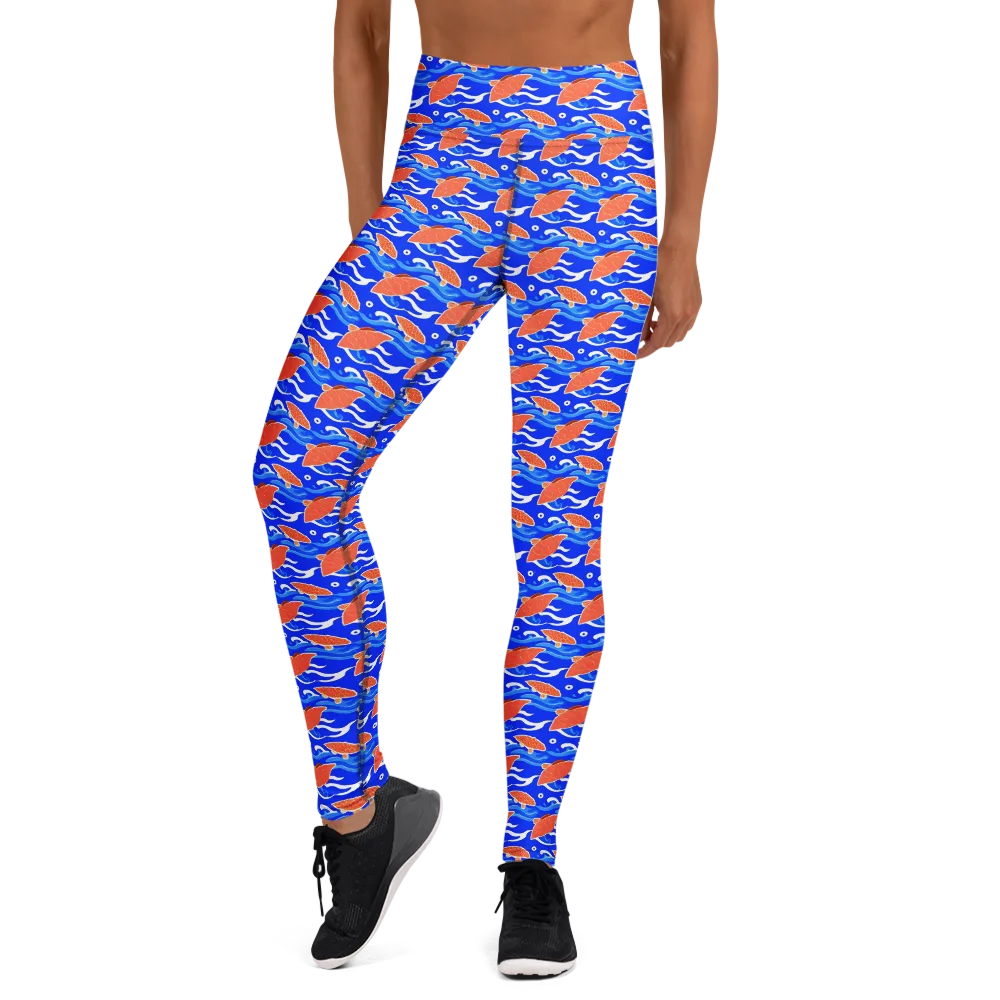 Neon River on Yoga Leggings — Front