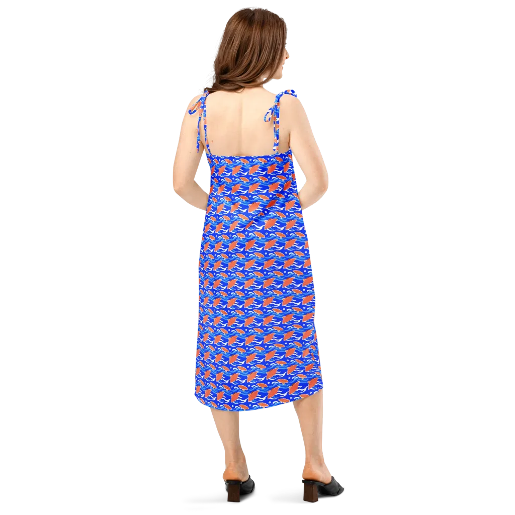 Neon River on Slip Dress — Back