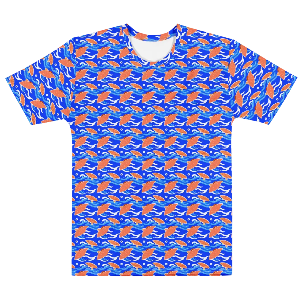 Neon River on Men's Cotton Crew Neck T-Shirt — Front