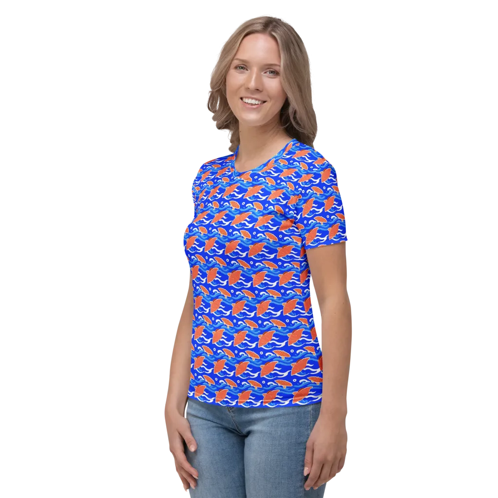 Neon River on Women's Crew Neck T-Shirt — Left