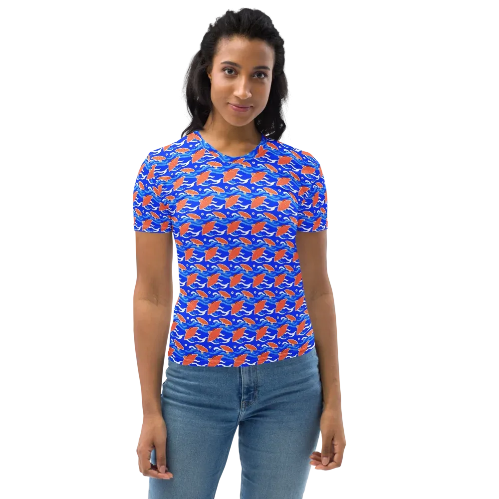Neon River on Women's Crew Neck T-Shirt — Front