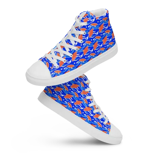 Neon River on a Women's High Top Canvas Shoes