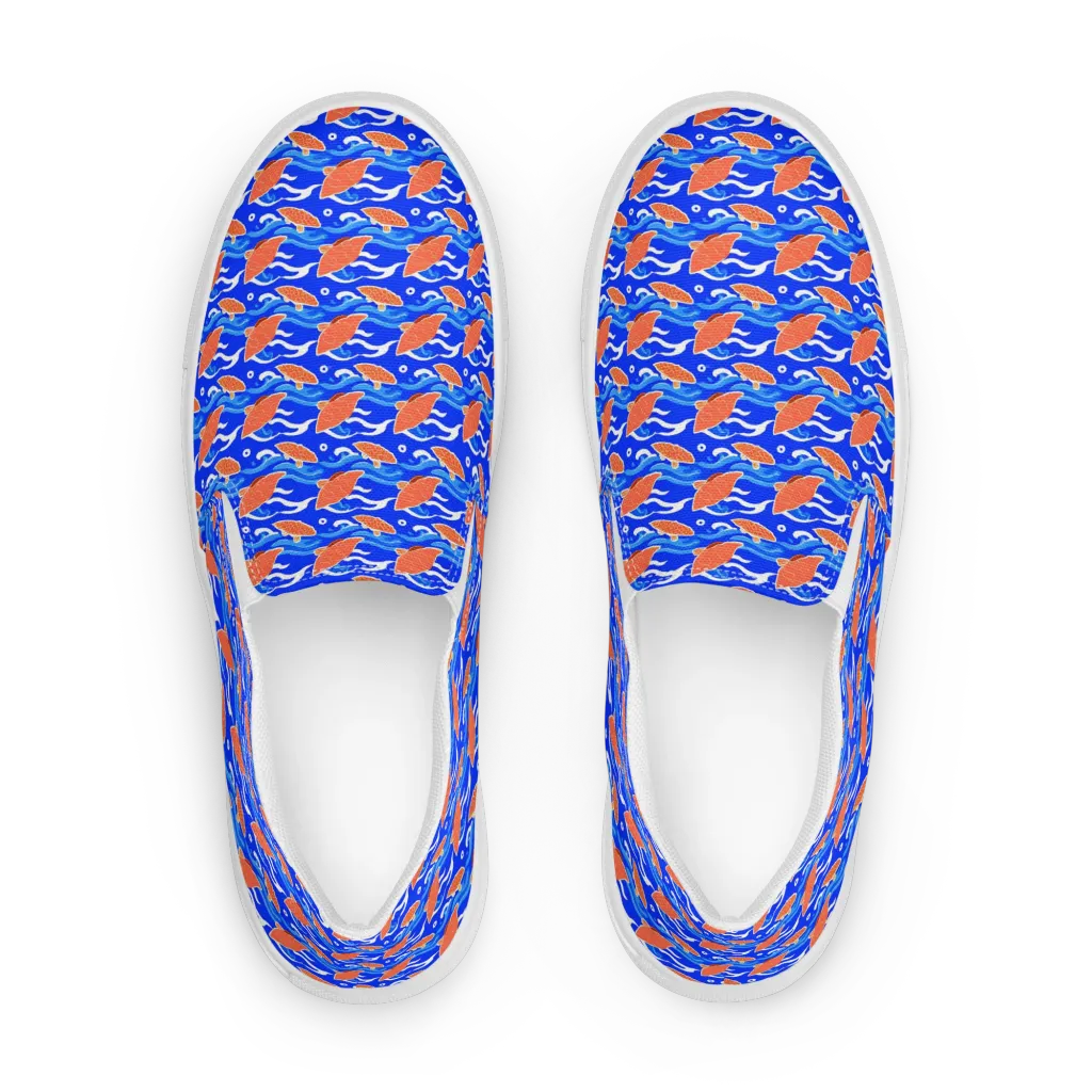 Neon River on Men's Slip-On Canvas Shoes — Front