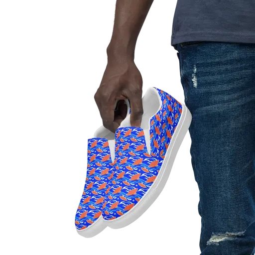 Neon River on a Men's Slip-On Canvas Shoes