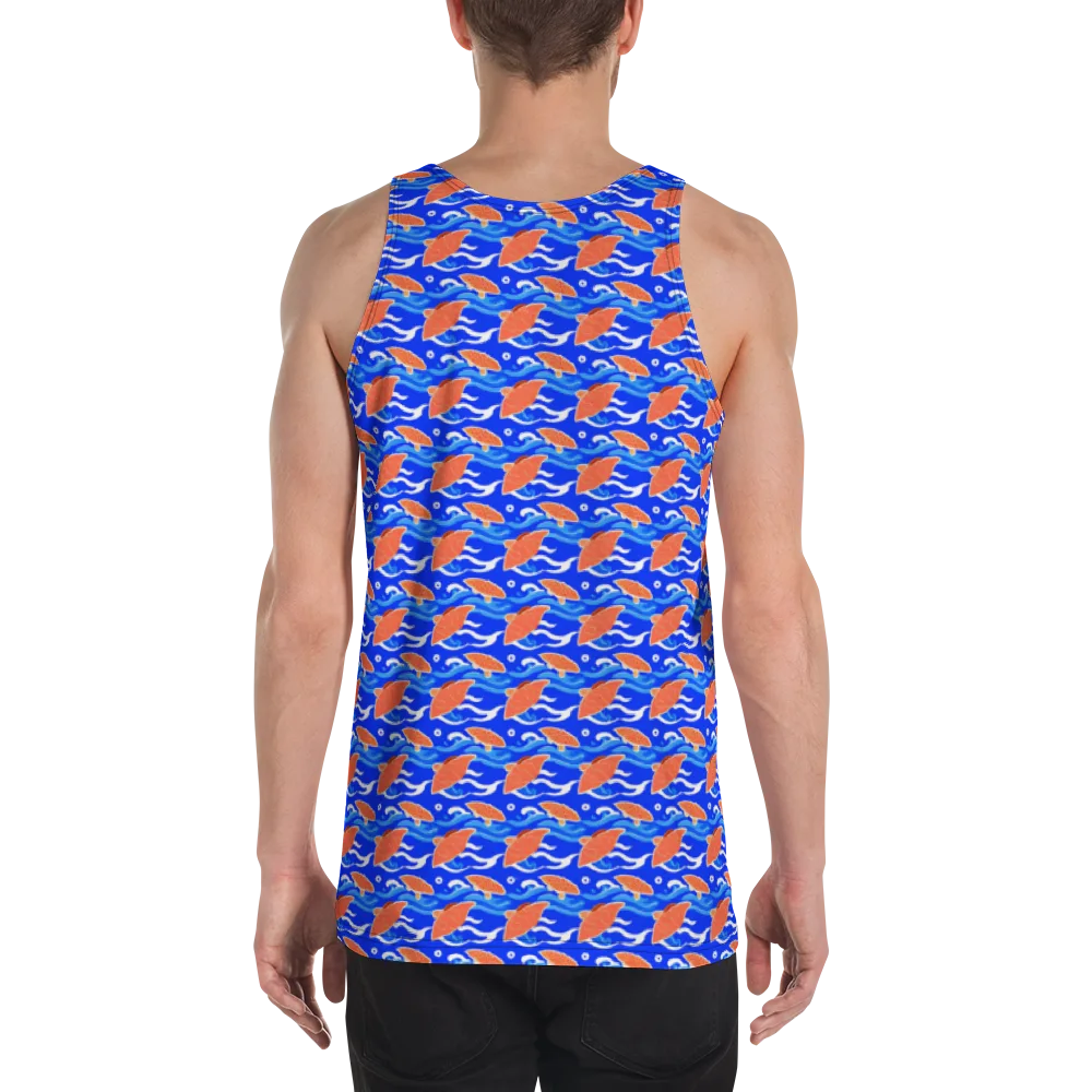 Neon River on Men's Tank Top — Back