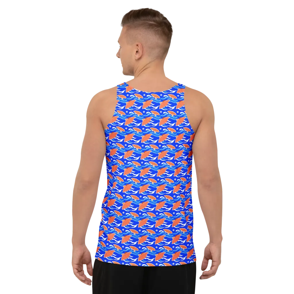 Neon River on Men's Tank Top — Back