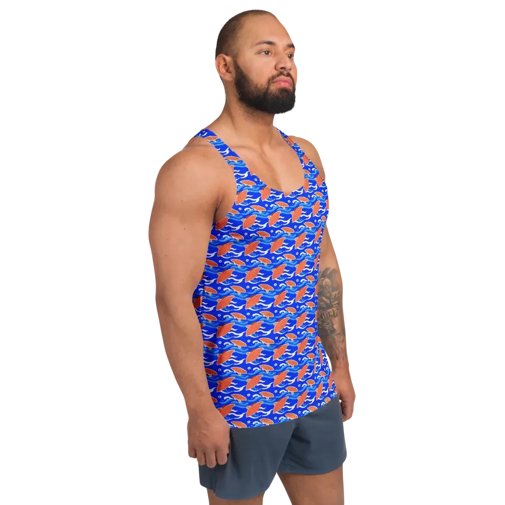 Neon River on Men's Tank Top — Right Front