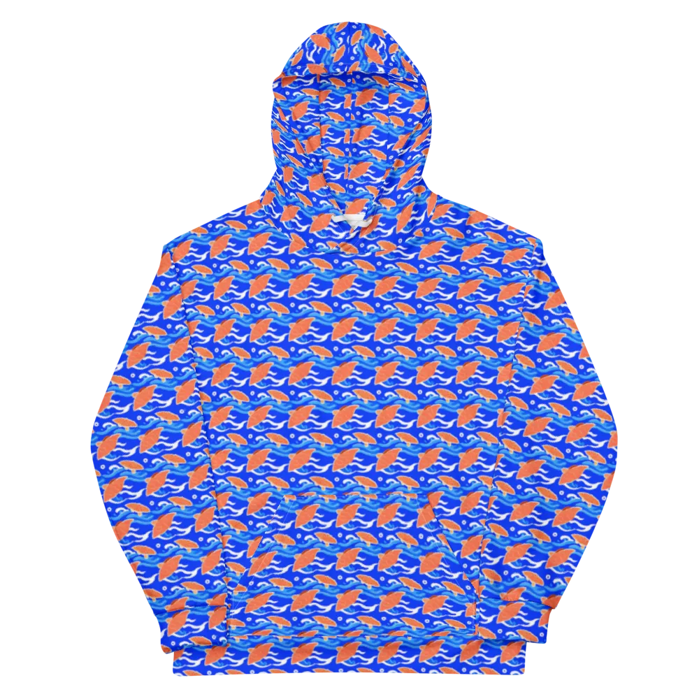 Neon River on Cotton Hoodie — Front