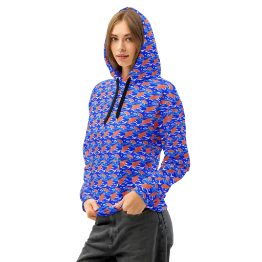 Neon River on a Cotton Hoodie