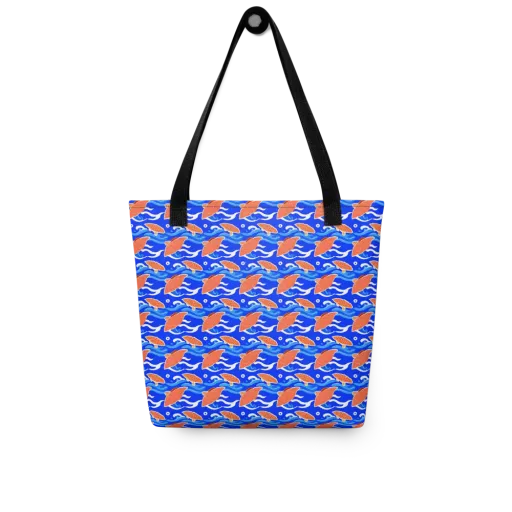 Neon River on a Tote Bag
