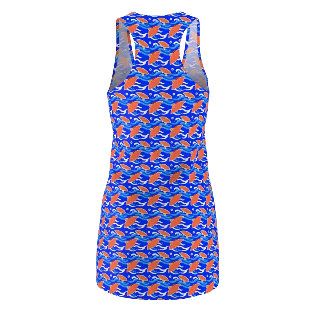 Neon River on Racerback Dress — Back