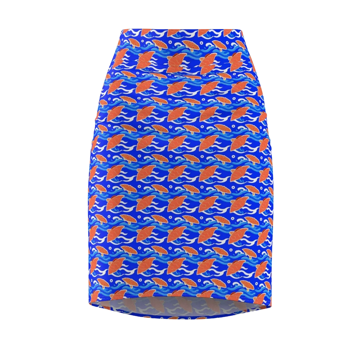 Neon River on Pencil Skirt — Front