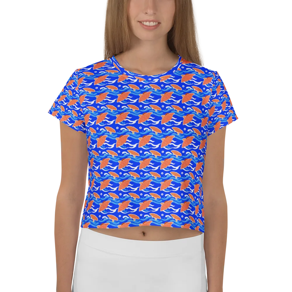 Neon River on Crop Tee — Front