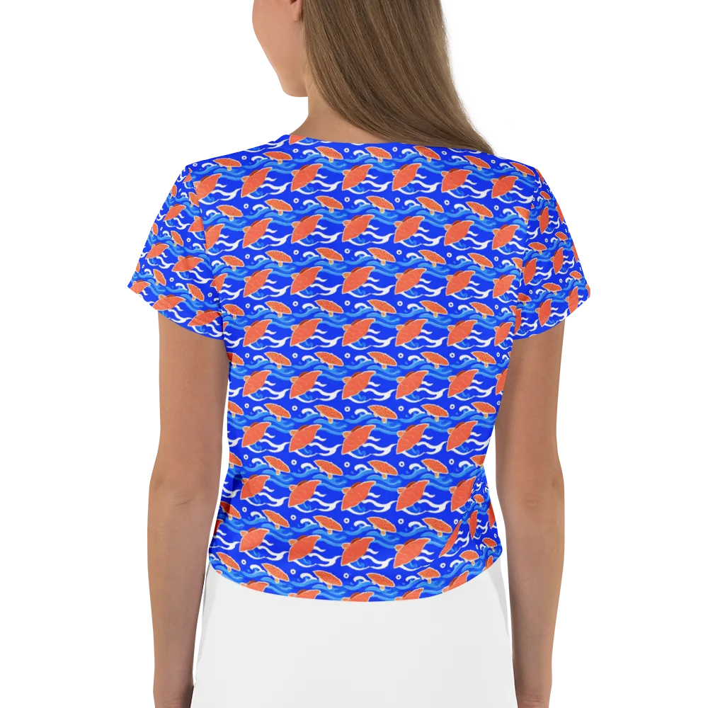 Neon River on Crop Tee — Back