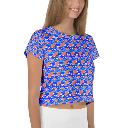 Neon River on a Crop Tee