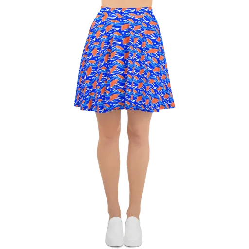 Neon River on a Skater Skirt