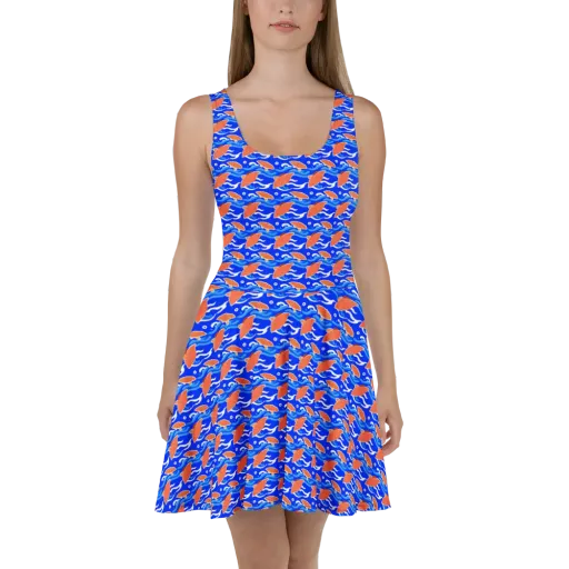 Neon River on a Skater Dress