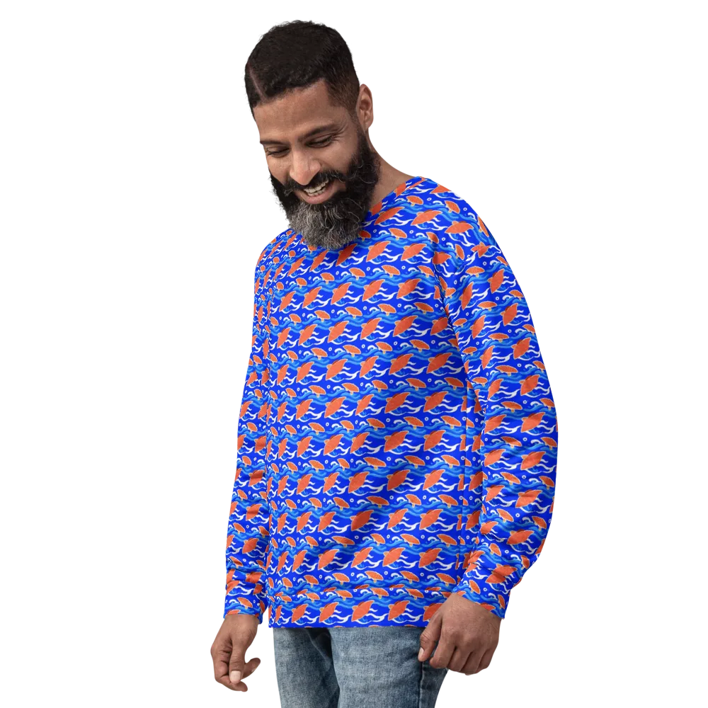 Neon River on Sweatshirt — Left Front
