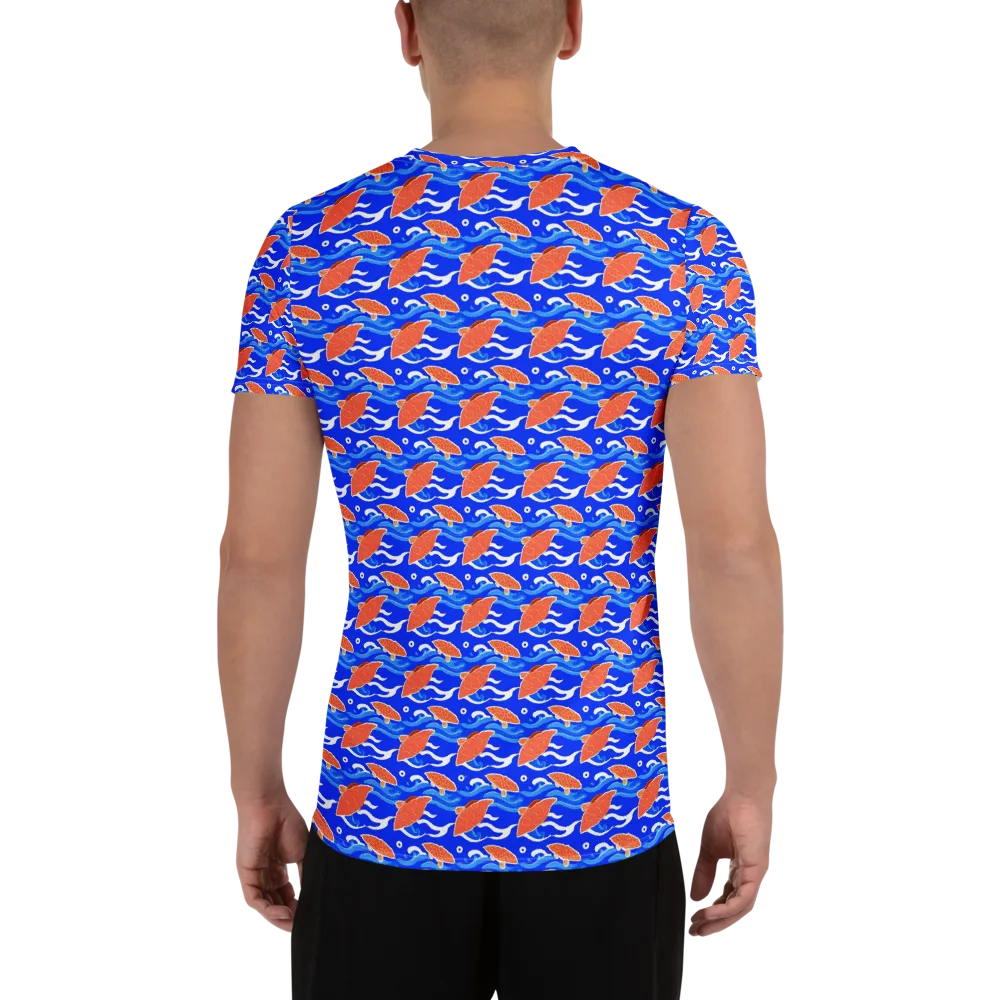 Neon River on Men's Athletic T-Shirt — Back