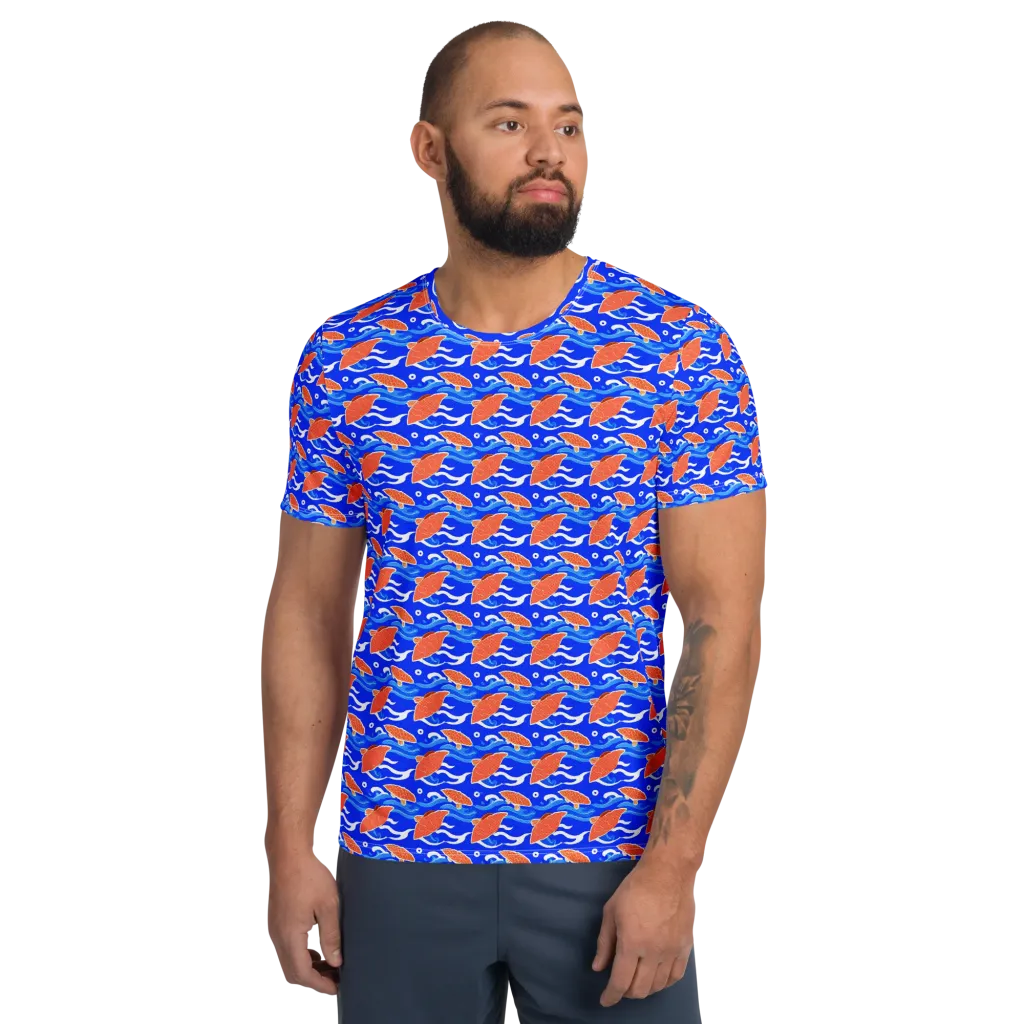 Neon River on Men's Athletic T-Shirt — Front