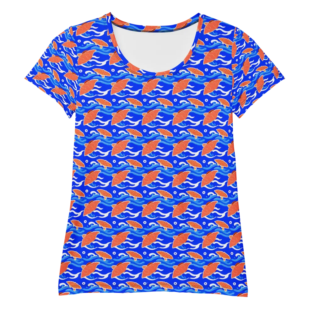 Neon River on Women's Athletic T-Shirt — Front