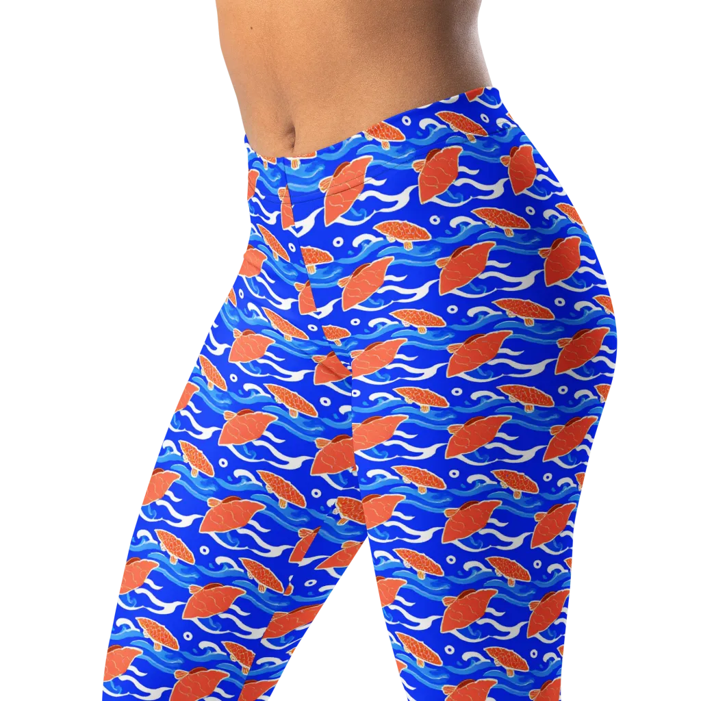 Neon River on Leggings — Left Front