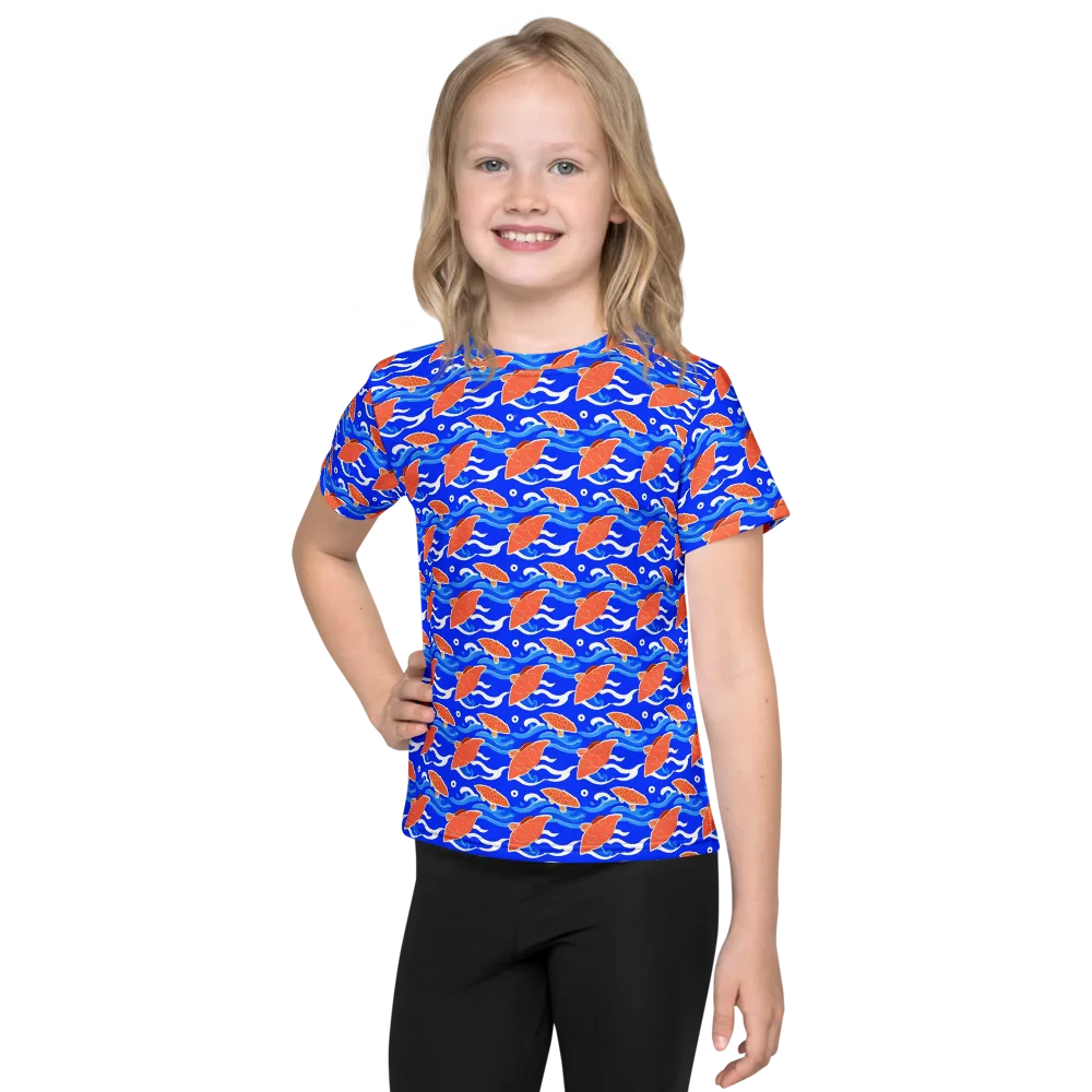 Neon River on Kids Crew Neck T-Shirt — Front