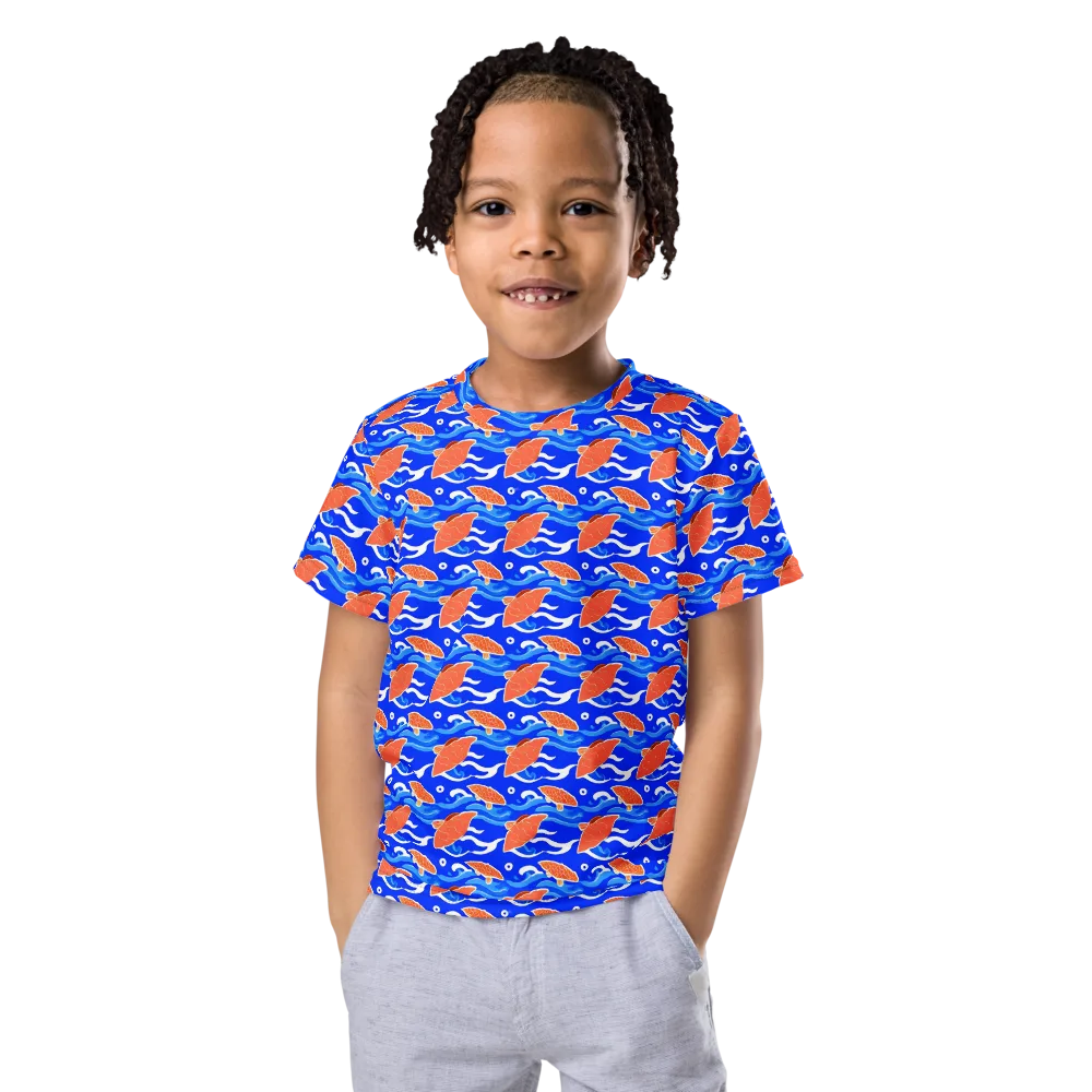 Neon River on Kids Crew Neck T-Shirt — Front