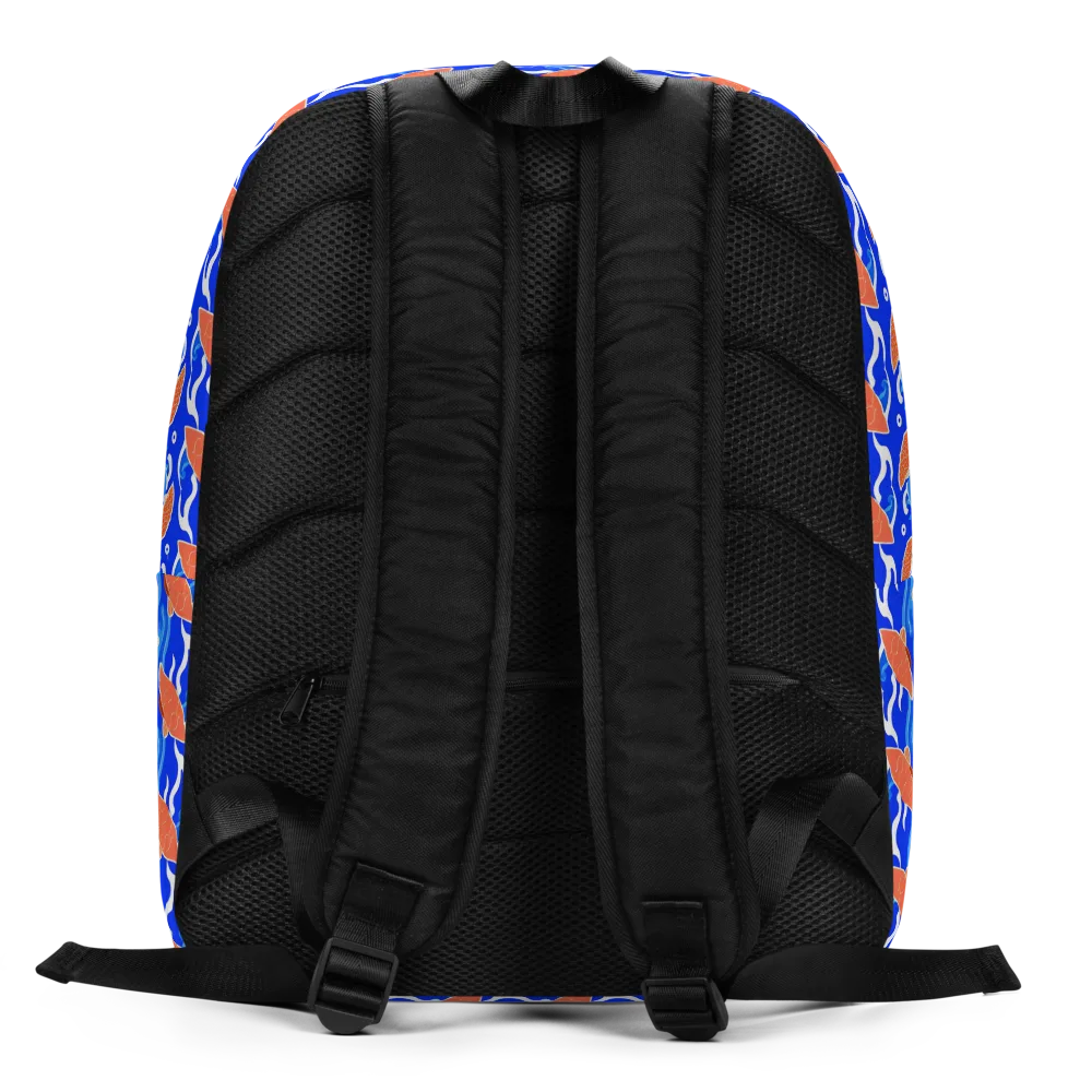 Neon River on Minimalist Backpack — Back