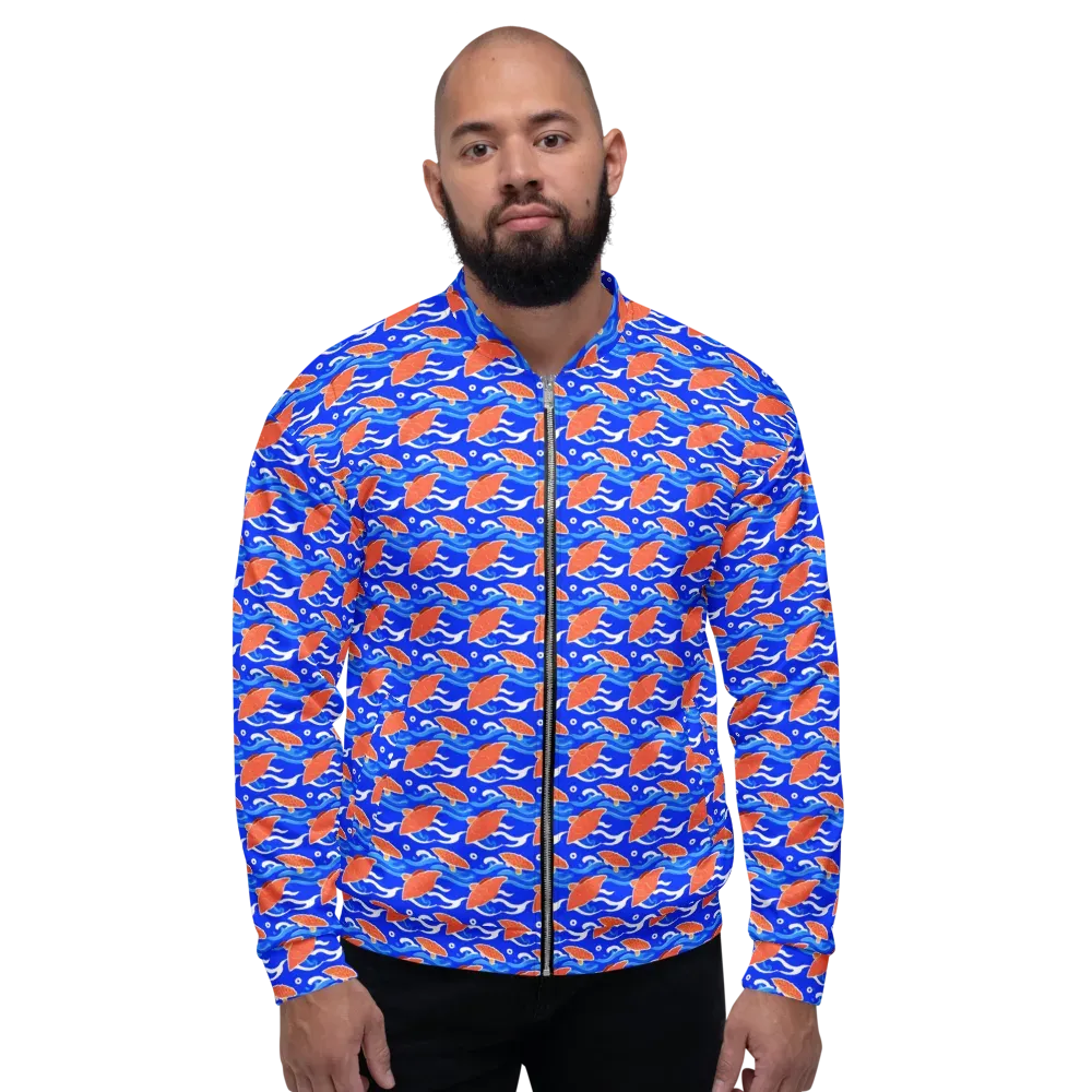 Neon River on Bomber Jacket — Front