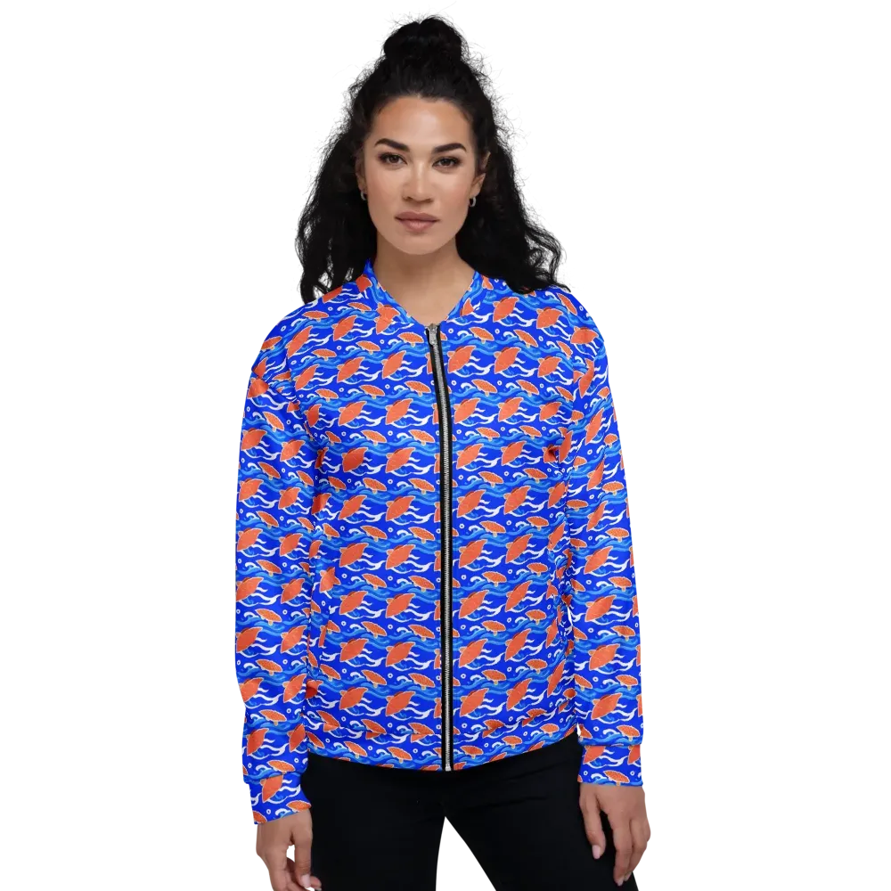 Neon River on Bomber Jacket — Front