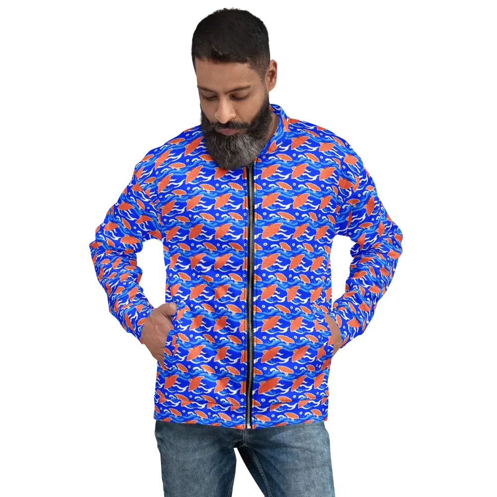 Neon River on Bomber Jacket — Front