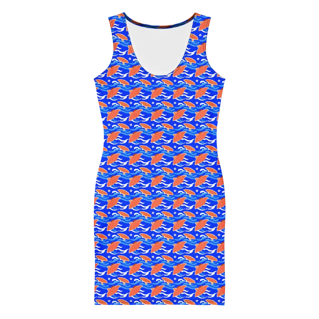 Neon River on Bodycon Dress — Front