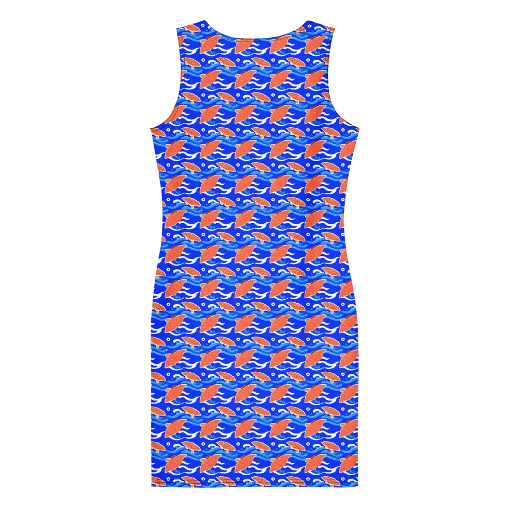 Neon River on Bodycon Dress — Back