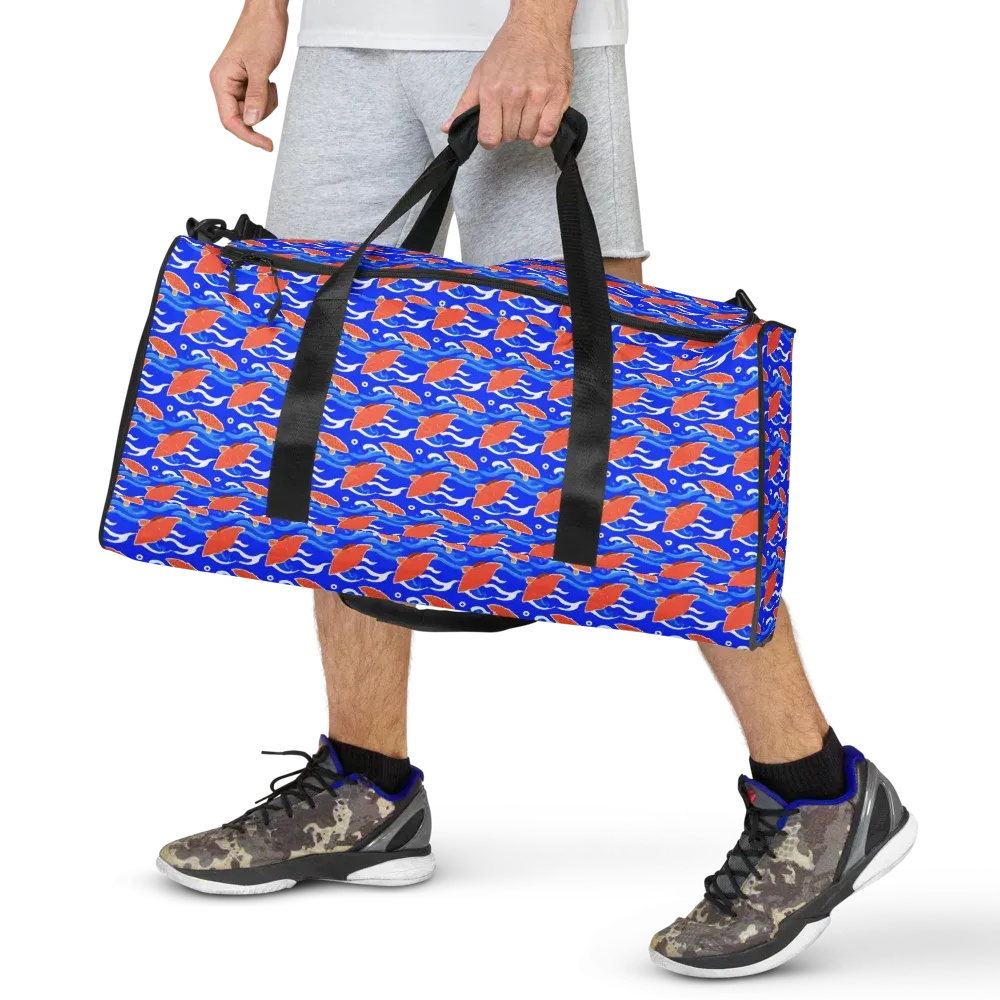 Neon River on Duffle Bag — Front