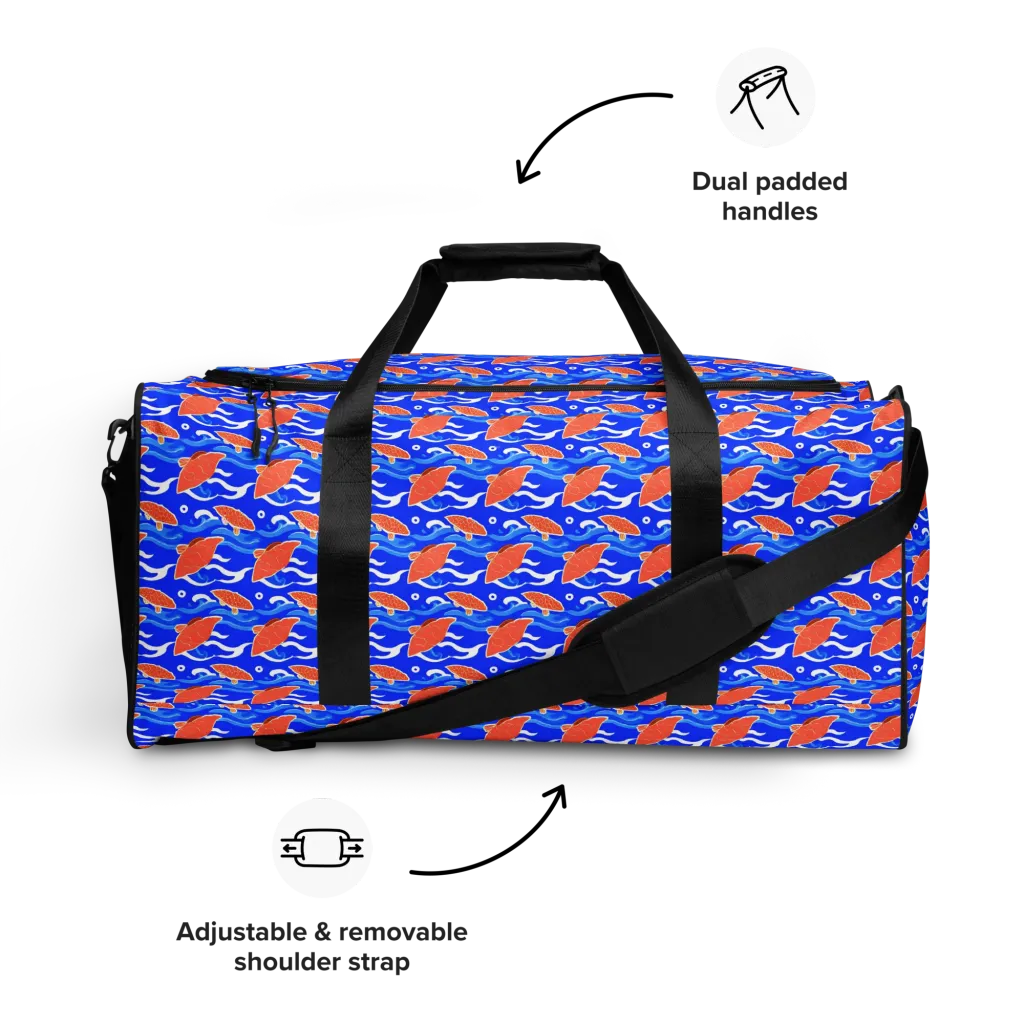 Neon River on Duffle Bag — Front