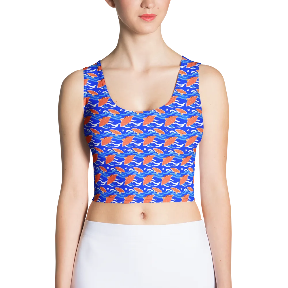 Neon River on Crop Top — Front