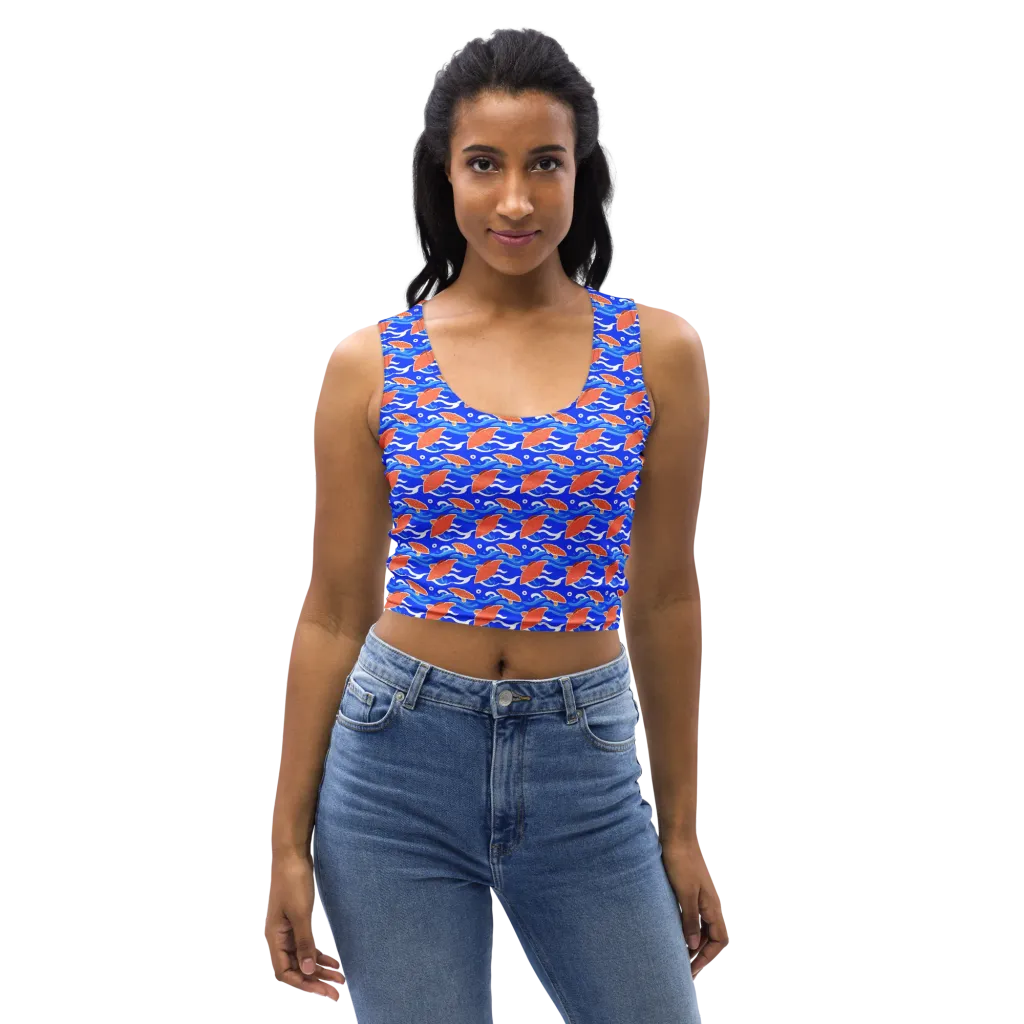 Neon River on Crop Top — Front