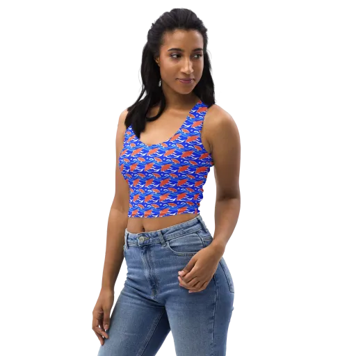 Neon River on a Crop Top