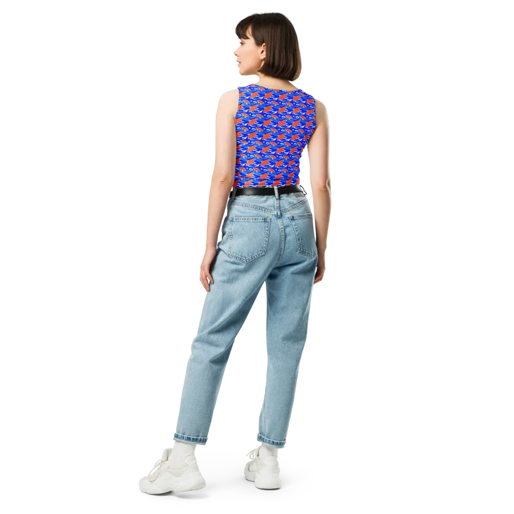 Neon River on Crop Top — Back