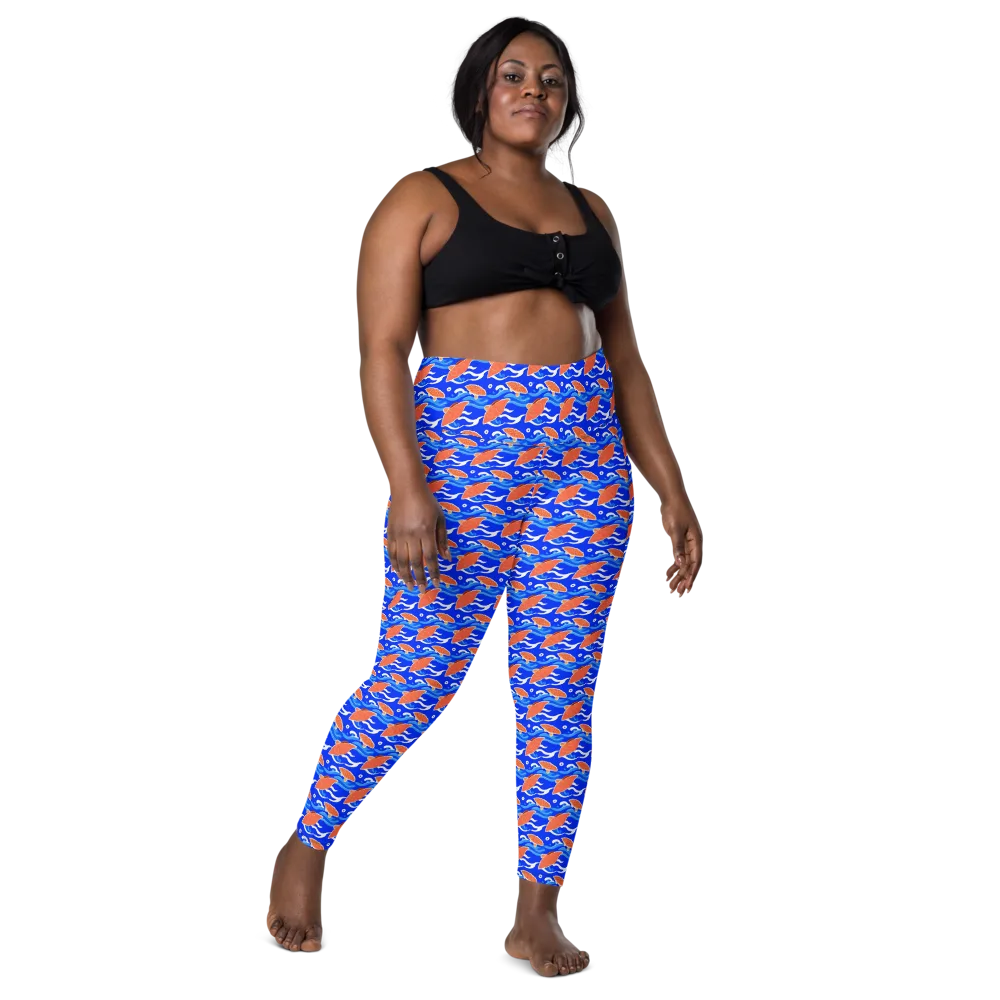 Neon River on Leggings with Pockets — Front