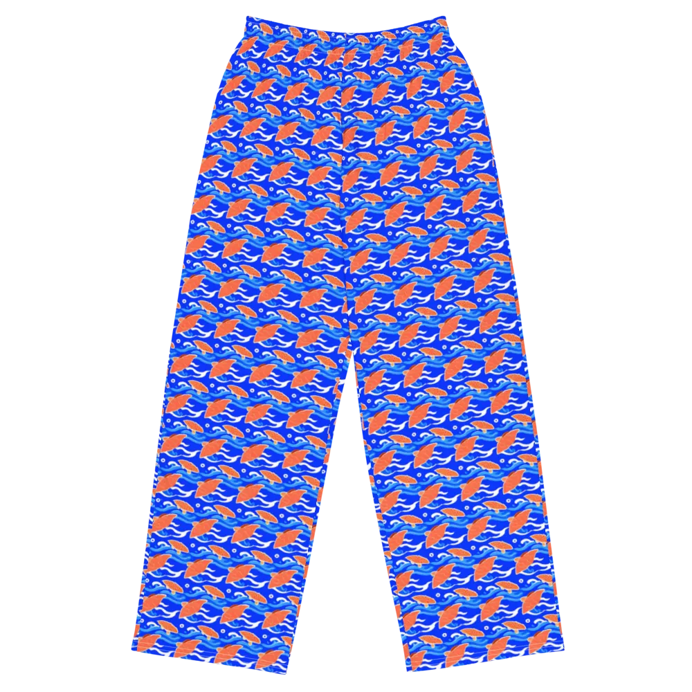 Neon River on Wide-Leg Pants — Front