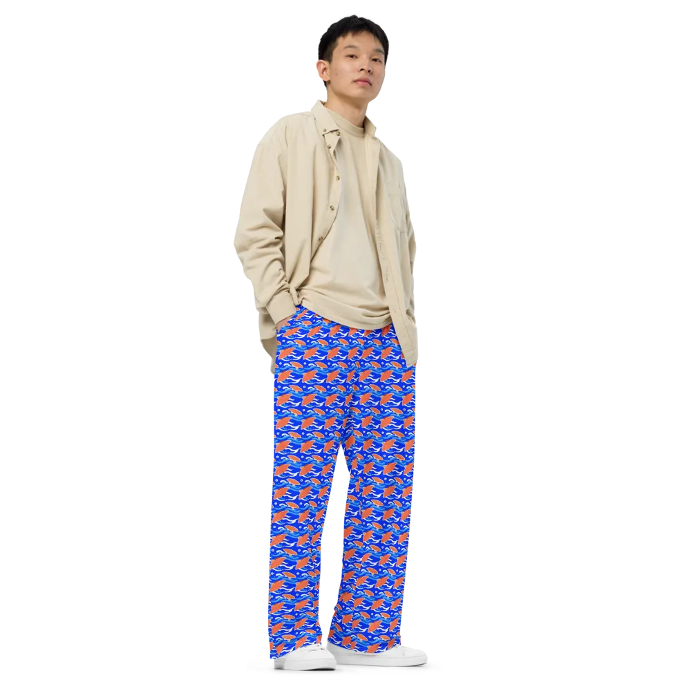 Neon River on Wide-Leg Pants — Right Front