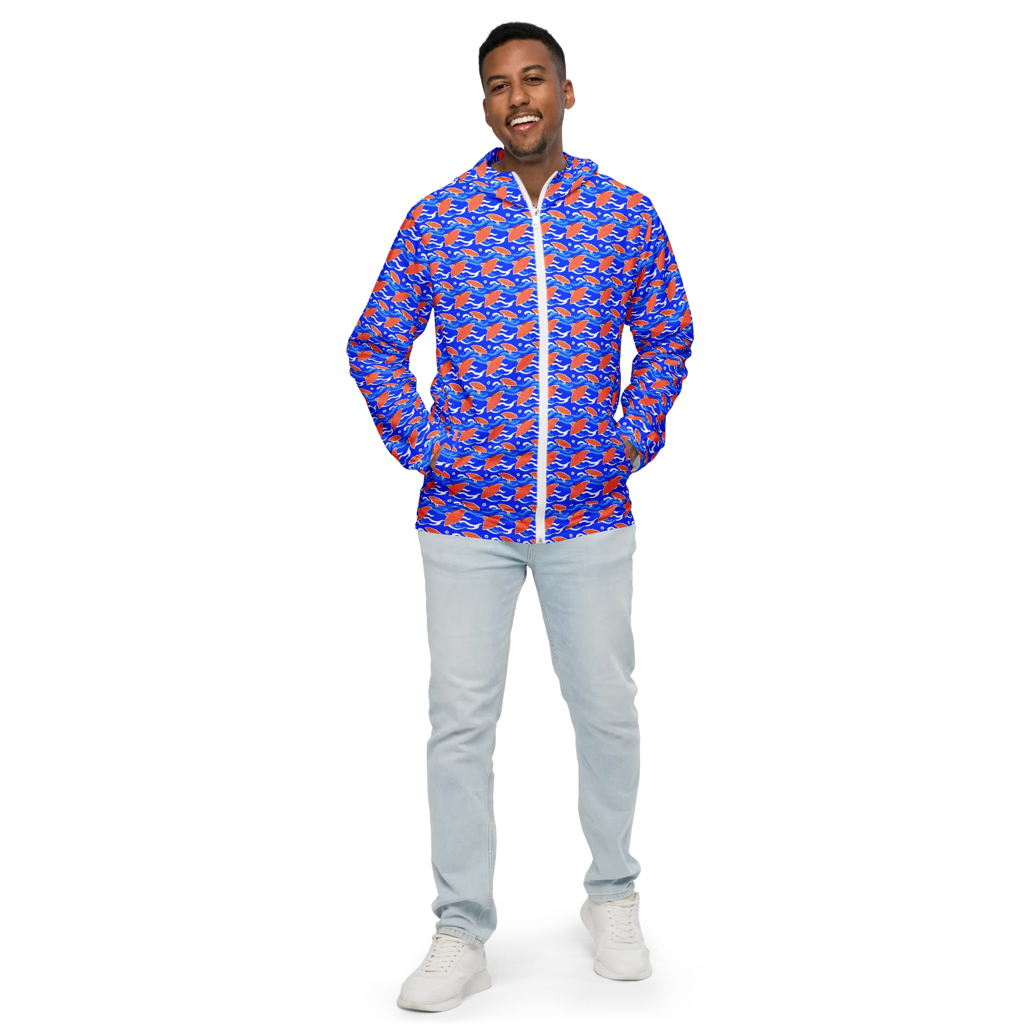 Neon River on Men's Windbreaker — Front