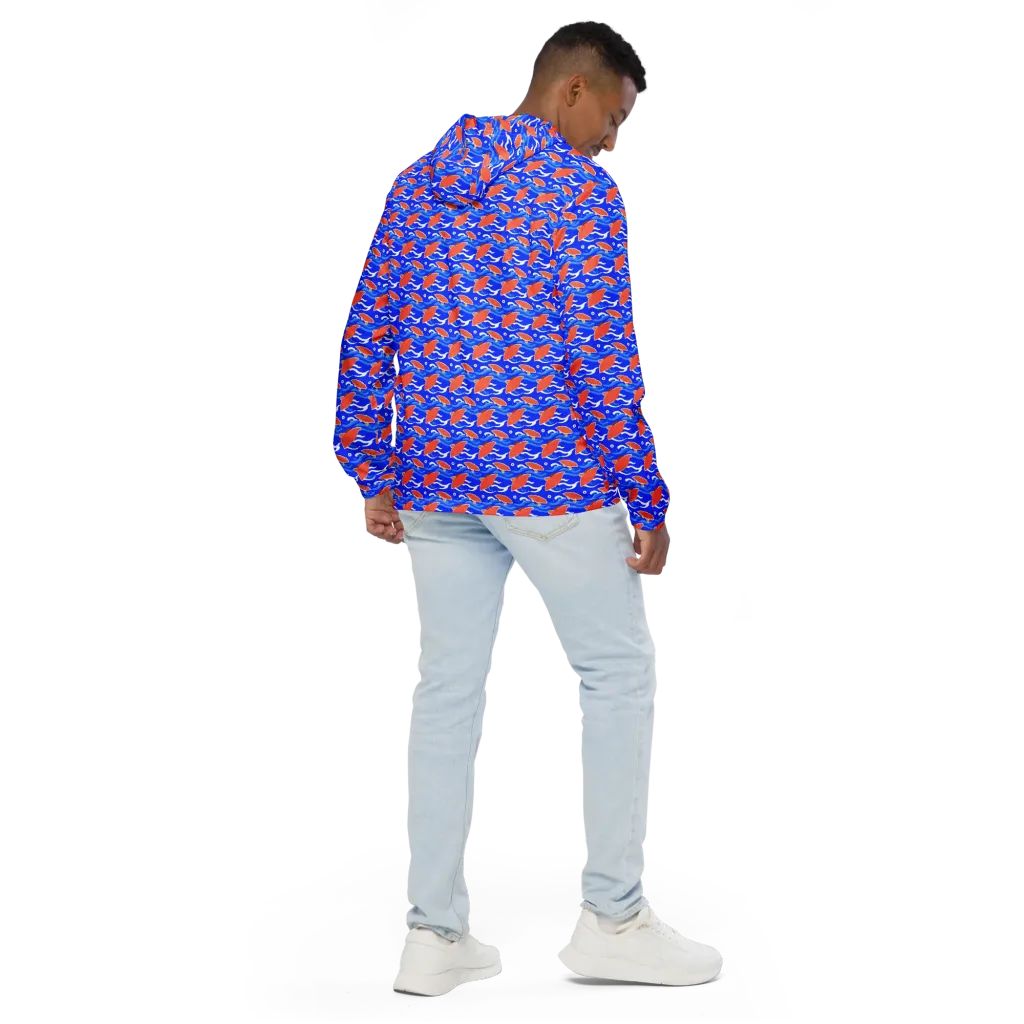 Neon River on Men's Windbreaker — Back