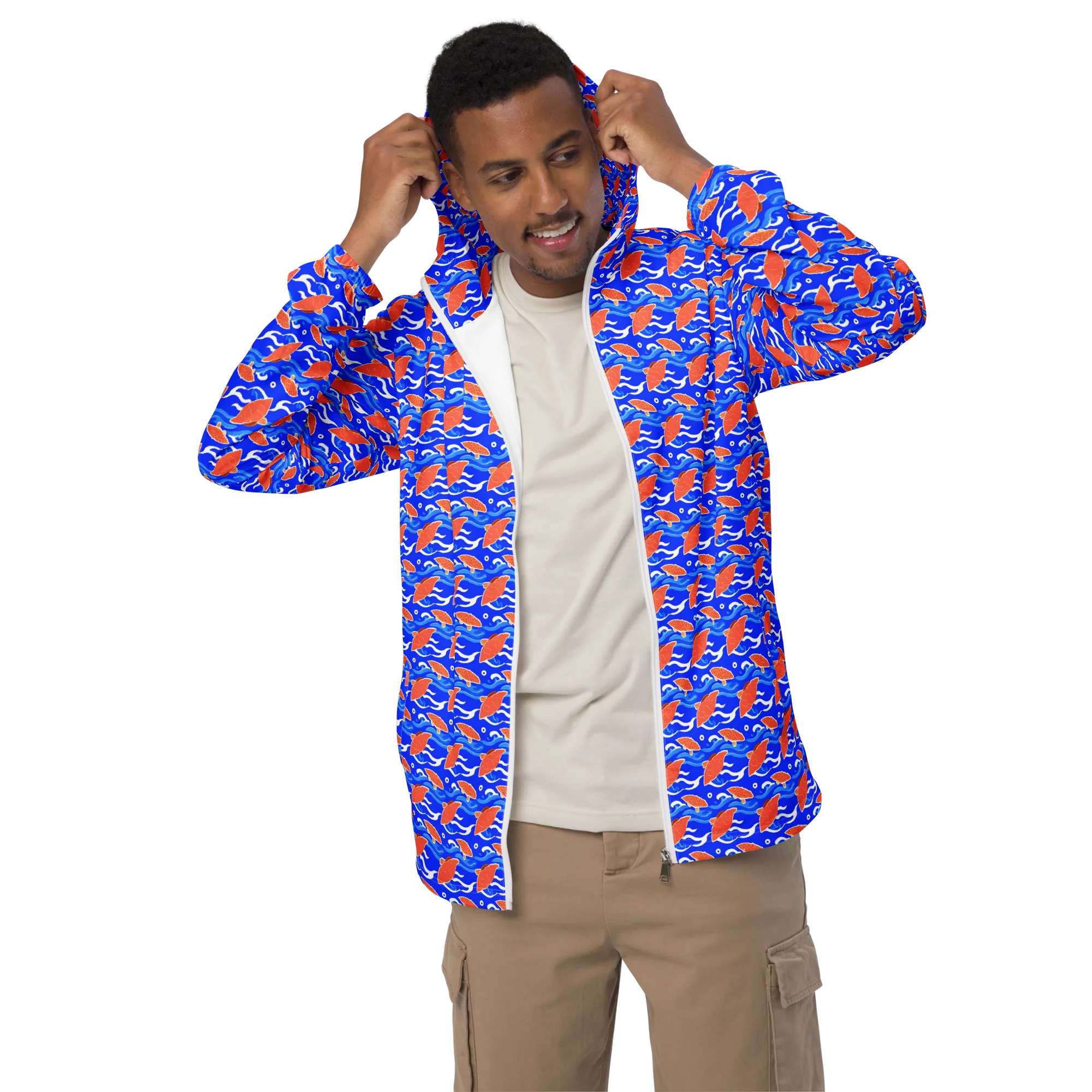 Neon River on Men's Windbreaker — Front