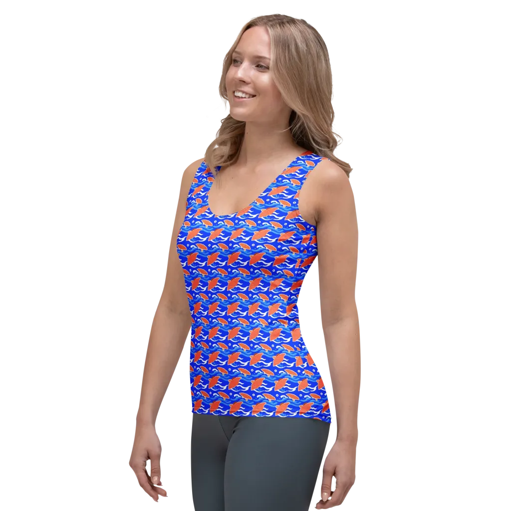 Neon River on Women's Tank Top — Left Front