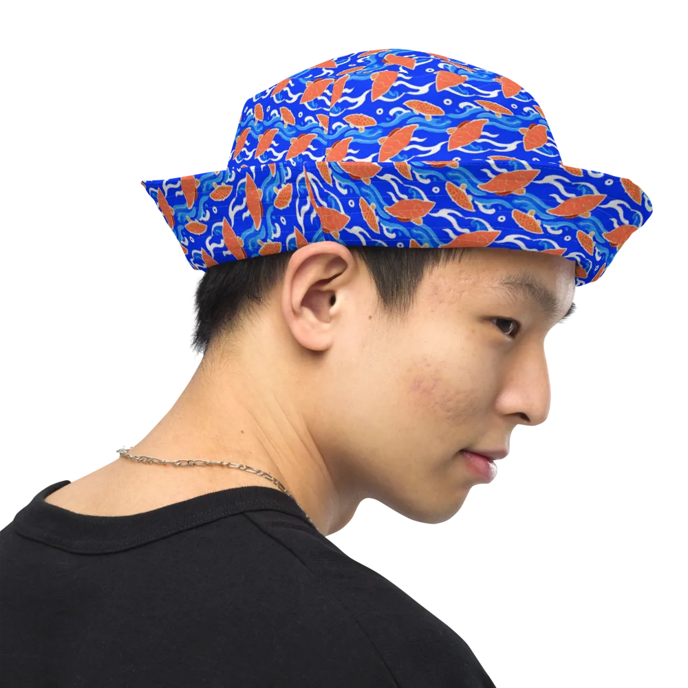 Neon River on Reversible Bucket Hat — Right Outside